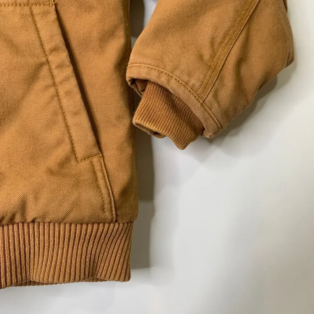 Carhartt Jacket Boys XXS (4-5 years old) Filled Hooded Insulated Rugged Work